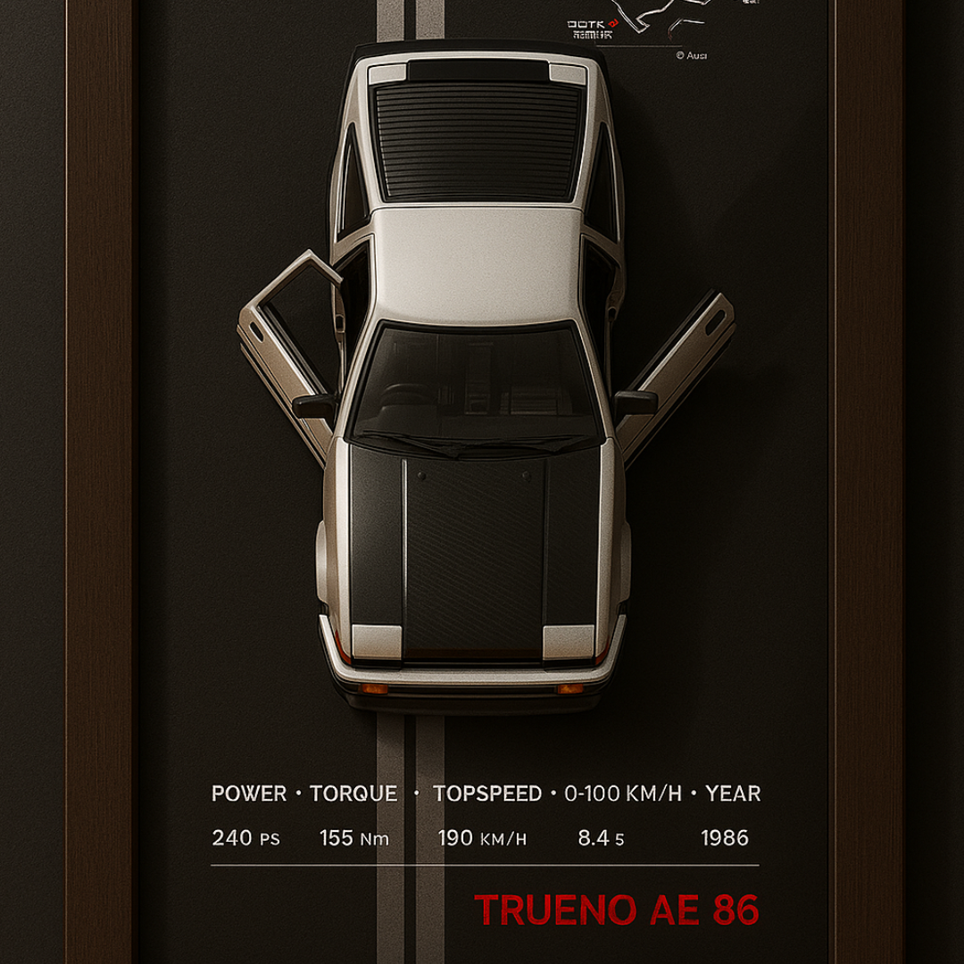 3D Car Frame: 1:32 Model with Acrylic Glass & Frame
