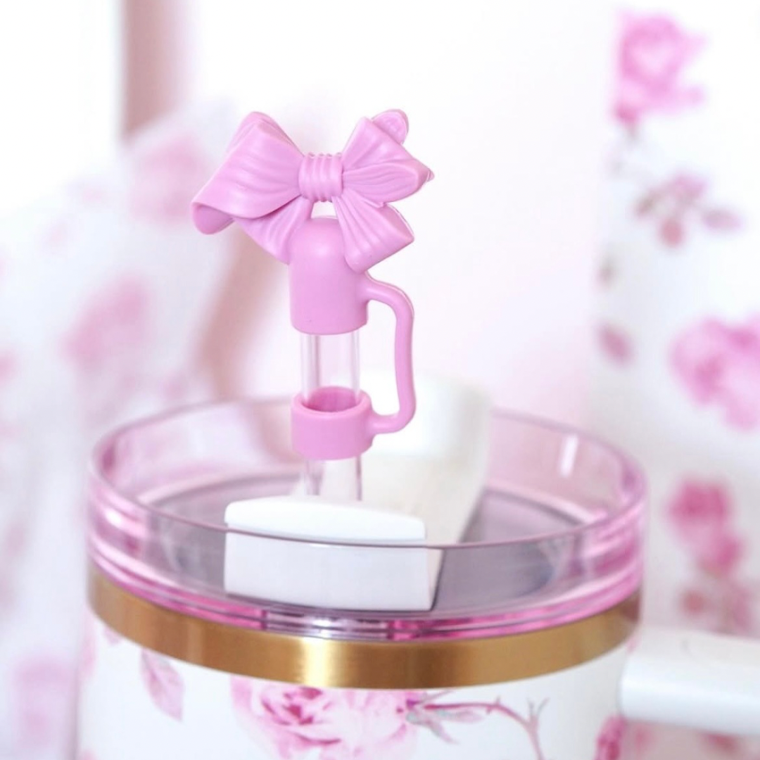 STANLEY X LOVESHACKFANCY FLOWSTATE QUENCHER 40OZ TUMBLER | RIBBON ROSA