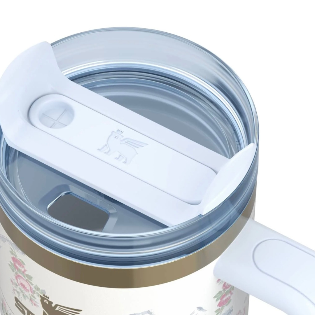 STANLEY X LOVESHACKFANCY FLOWSTATE QUENCHER 40OZ TUMBLER| EVERBLOOMING ROSETTES