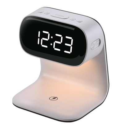 15W Smart Lamp Clock with Wireless Charger