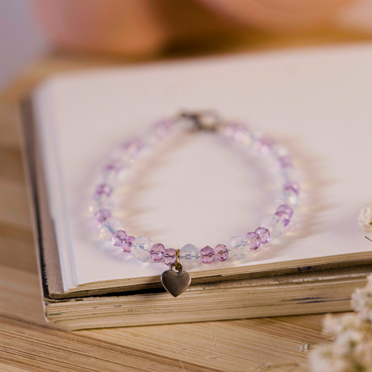 Amethyst Glow Charm Bracelet