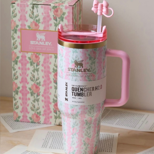 Stanley x LoveShackFancy Flowstate Quencher 40oz Tumbler | BloomingHeirloom
