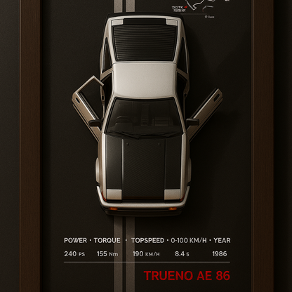 3D Car Frame: 1:32 Model with Acrylic Glass & Frame