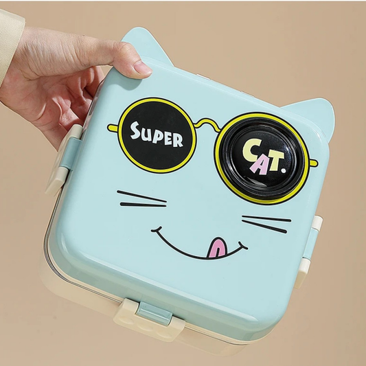 😎🐱 Cool Cat Kids Bento Lunch Box