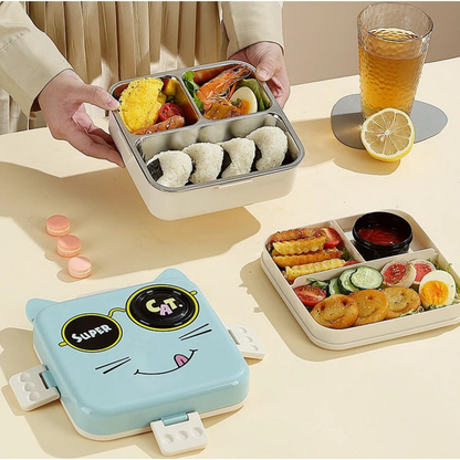 😎🐱 Cool Cat Kids Bento Lunch Box