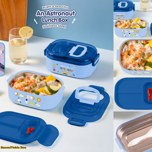 🚀 Astronaut Stainless Steel Lunch Box