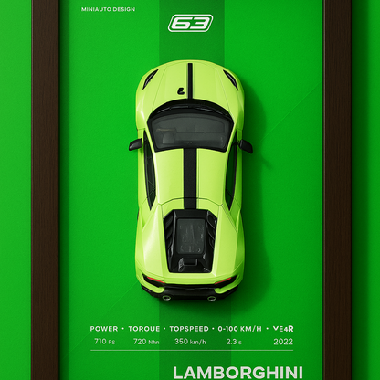 3D Car Frame: 1:32 Model with Acrylic Glass & Frame