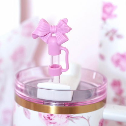 STANLEY X LOVESHACKFANCY FLOWSTATE QUENCHER 40OZ TUMBLER | RIBBON ROSA
