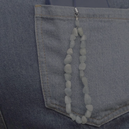 Blue Aura Stone Charm