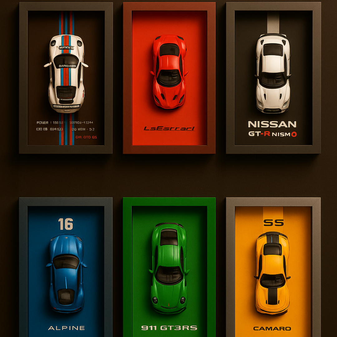 3D Car Frame: 1:32 Model with Acrylic Glass & Frame