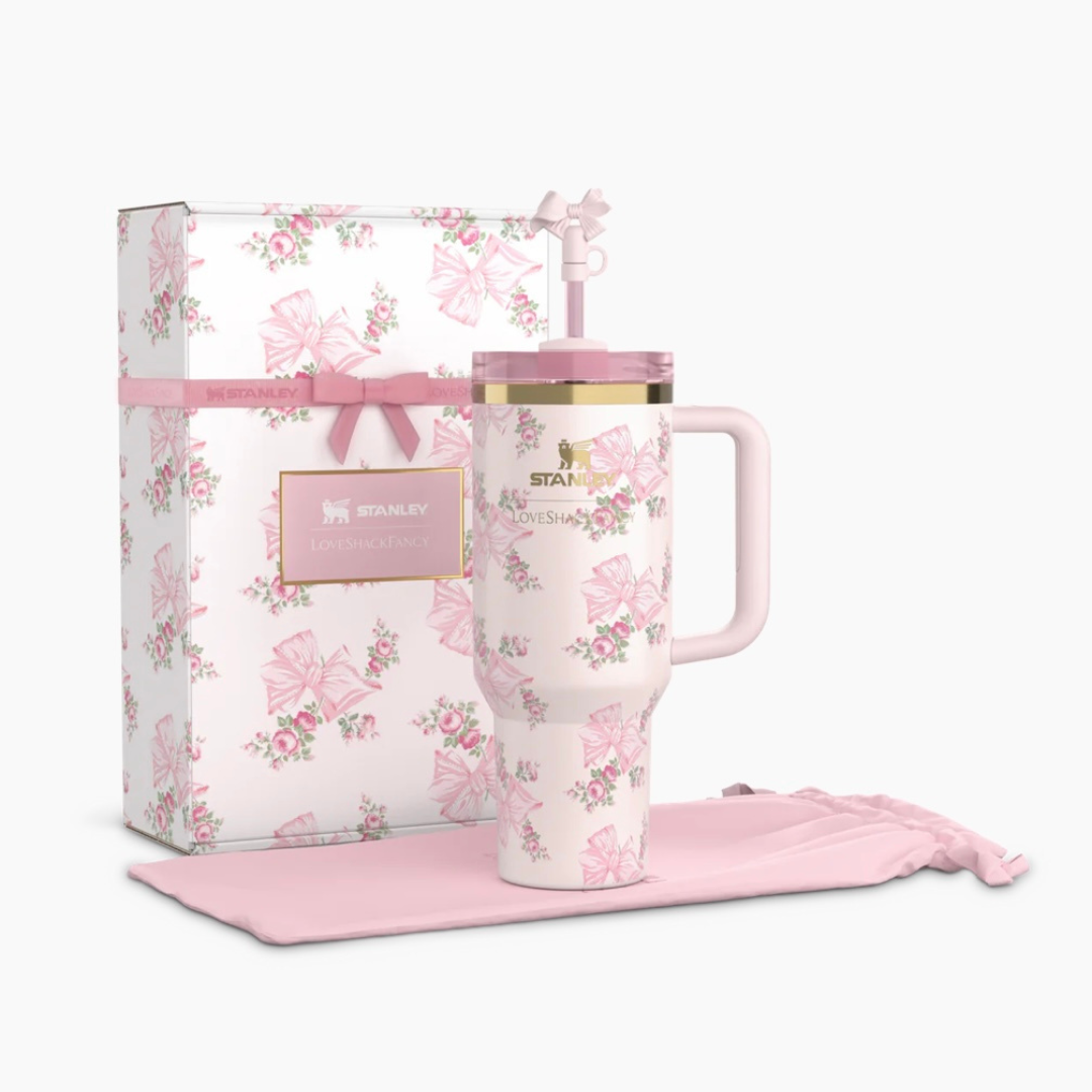 THE STANLEY X LOVESHACKFANCY HOLIDAY QUENCHER | 40 OZ | Rosa Beaux Pink