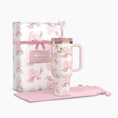 THE STANLEY X LOVESHACKFANCY HOLIDAY QUENCHER | 40 OZ | Rosa Beaux Pink