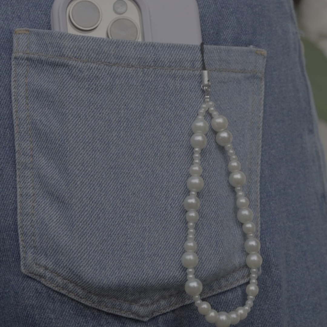 Ivory Glow Phone Charm