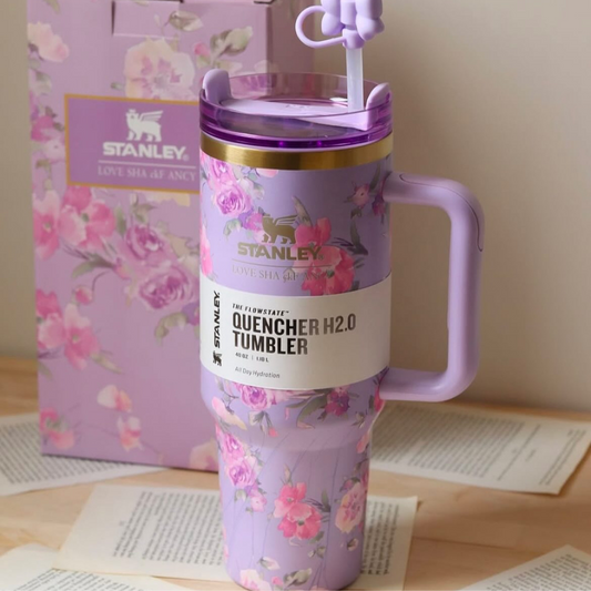 STANLEY X LOVESHACKFANCY FLOWSTATE QUENCHER 40OZ TUMBLER | HAPPYTHOUGHTS