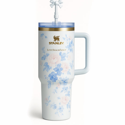 Sky Blue Stanley x LoveShackFancy H2.0 Tumbler | 40oz