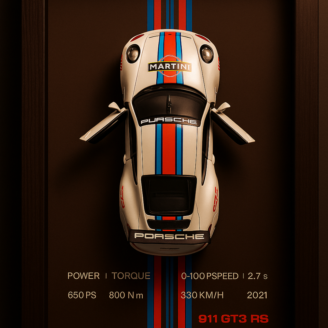 3D Car Frame: 1:32 Model with Acrylic Glass & Frame