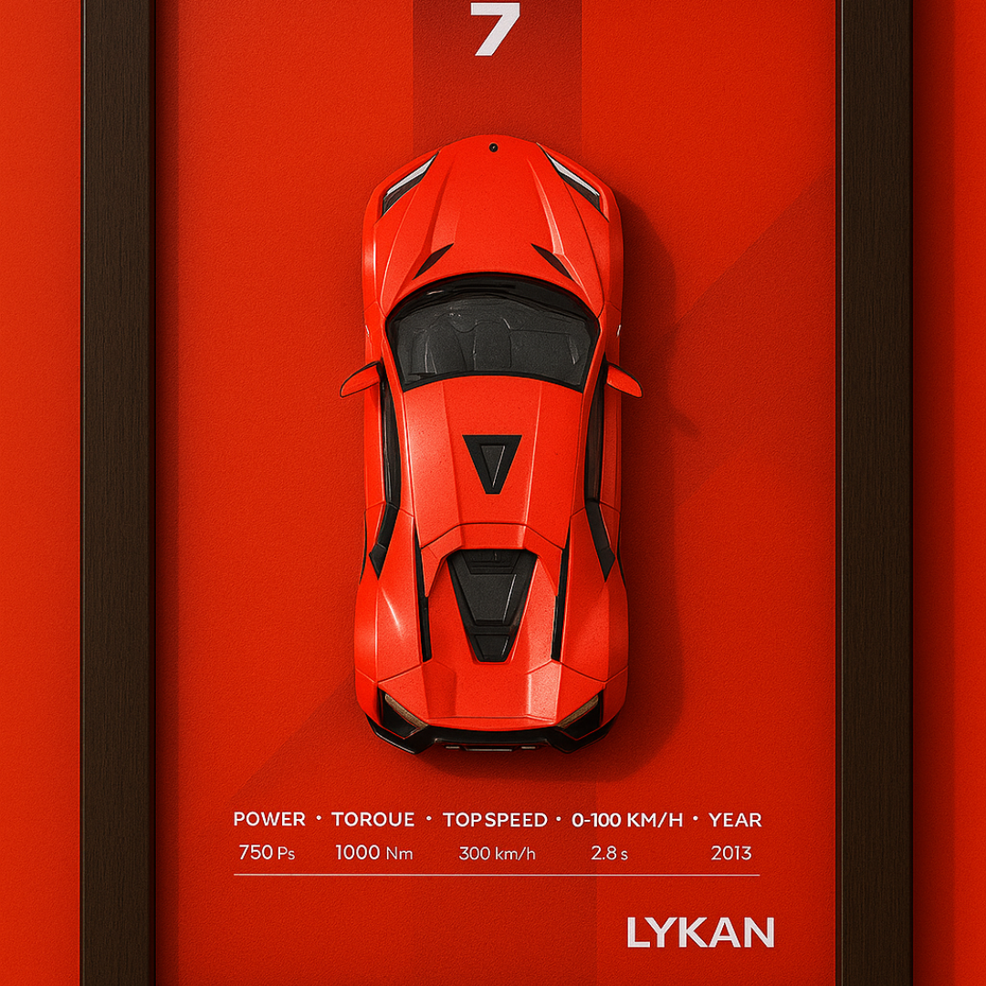 3D Car Frame: 1:32 Model with Acrylic Glass & Frame