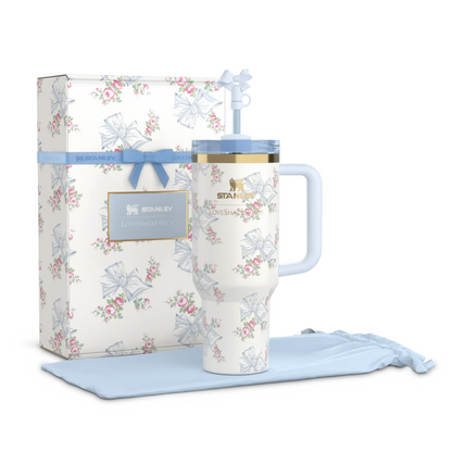 THE STANLEY X LOVESHACKFANCY HOLIDAY QUENCHER | 40 OZ | Rosa Beaux Blue