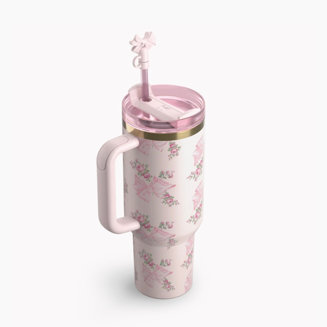 THE STANLEY X LOVESHACKFANCY HOLIDAY QUENCHER | 40 OZ | Rosa Beaux Pink