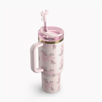 THE STANLEY X LOVESHACKFANCY HOLIDAY QUENCHER | 40 OZ | Rosa Beaux Pink